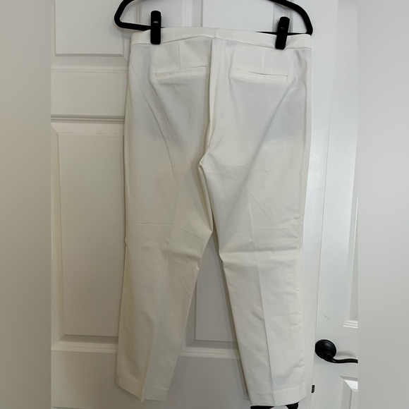 J Crew WHITE LINED DRESS PANT Ankle length NWT - Picture 2 of 3